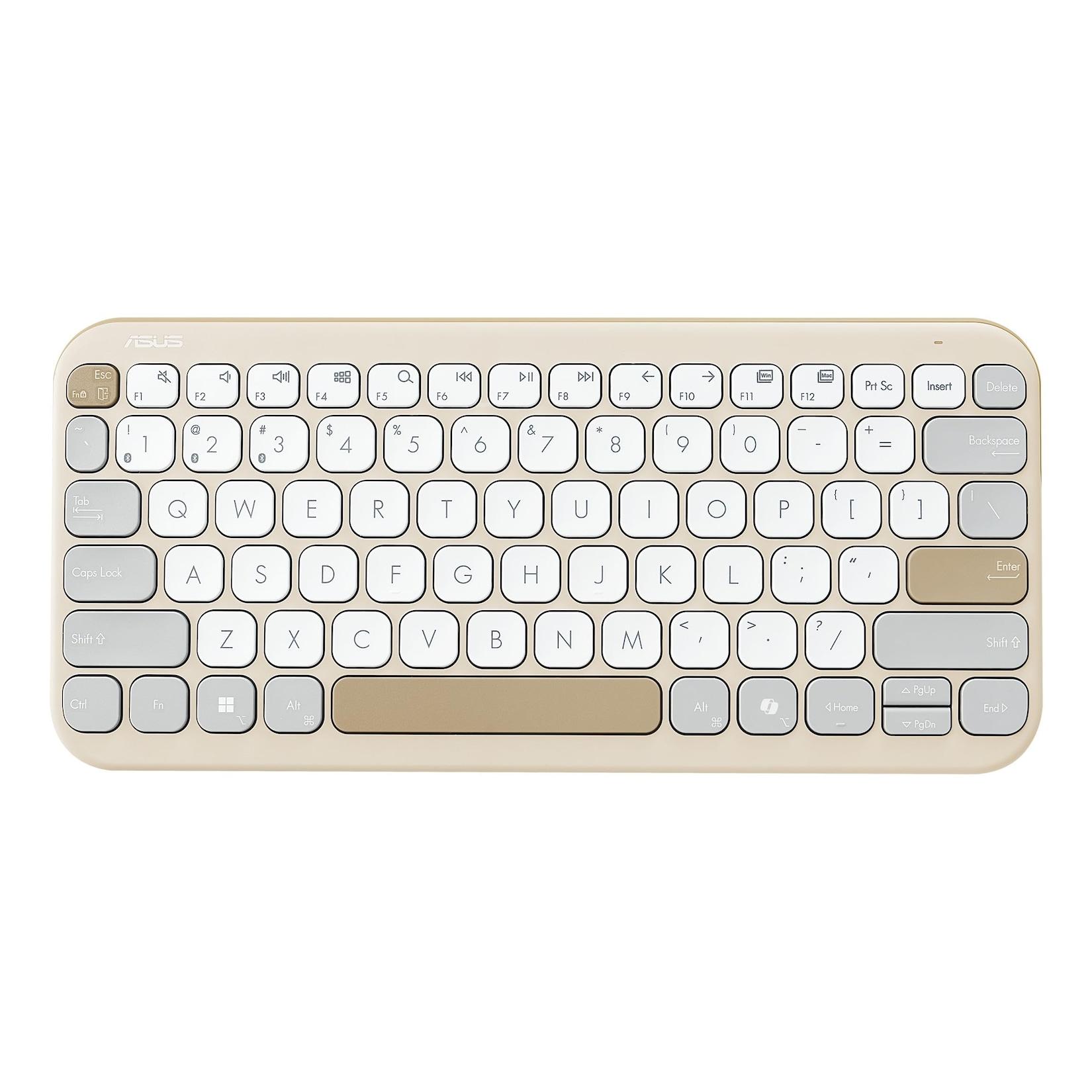 ASUS Marshmallow Tastatur KW100, Beige (Bluetooth, DE-Layout)