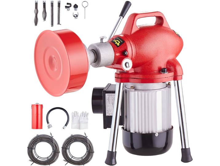 VEVOR Pijpreinigingsmachine Pijpreinigingsapparaat 370W 36\,6mx16mm/7mx9\,5mm