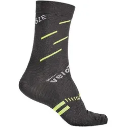 Velotoze, Unisex, Sportsocken, Socken Merinowolle L/XL Schwarz/Gelb - Aktive Kompression & Temperat... (42 - 46), Schwarz, Gelb