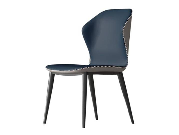 Xumh2024-3 Küchenstuhl Moderne Esszimmerstühle, gepolsterte Küchenstühle im Mid-Century-Stil, dekorativer Stuhl ohne Armlehnen for Wohnzimmer, Empfangszimmer, Wartezimmer, Schlafzimmer(Blue)