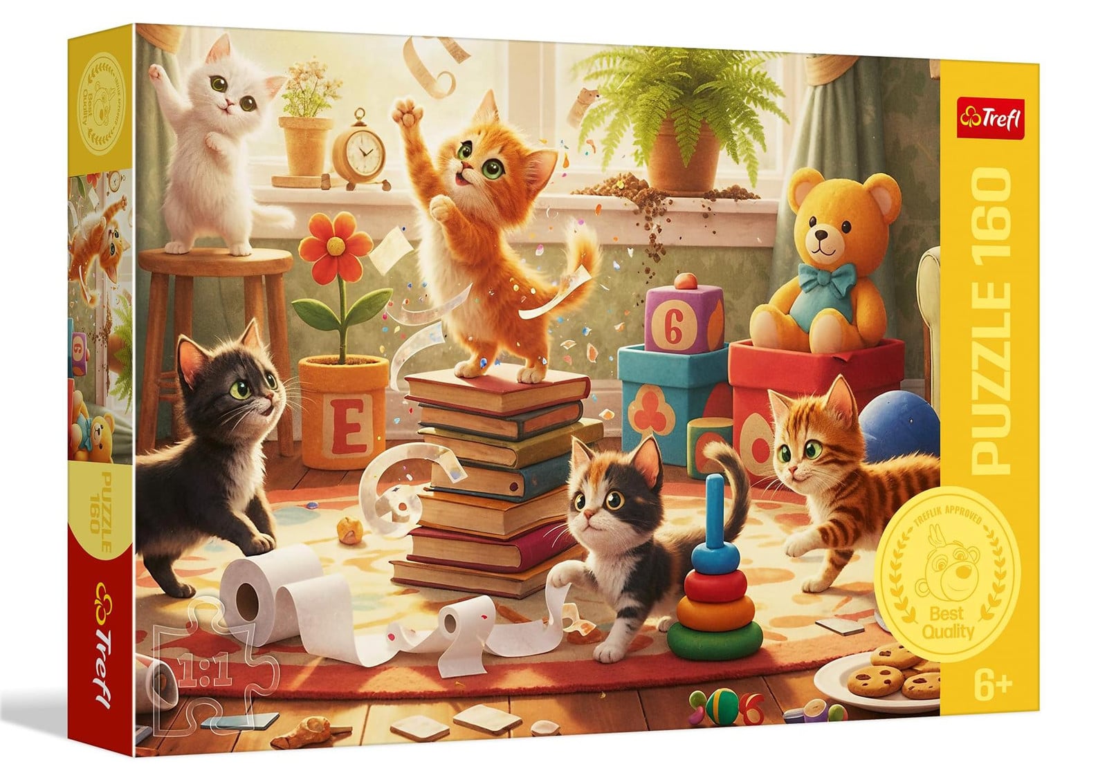 Trefl Kattenstreken Dierenpuzzel - 160 stukjes - Kleurrijk