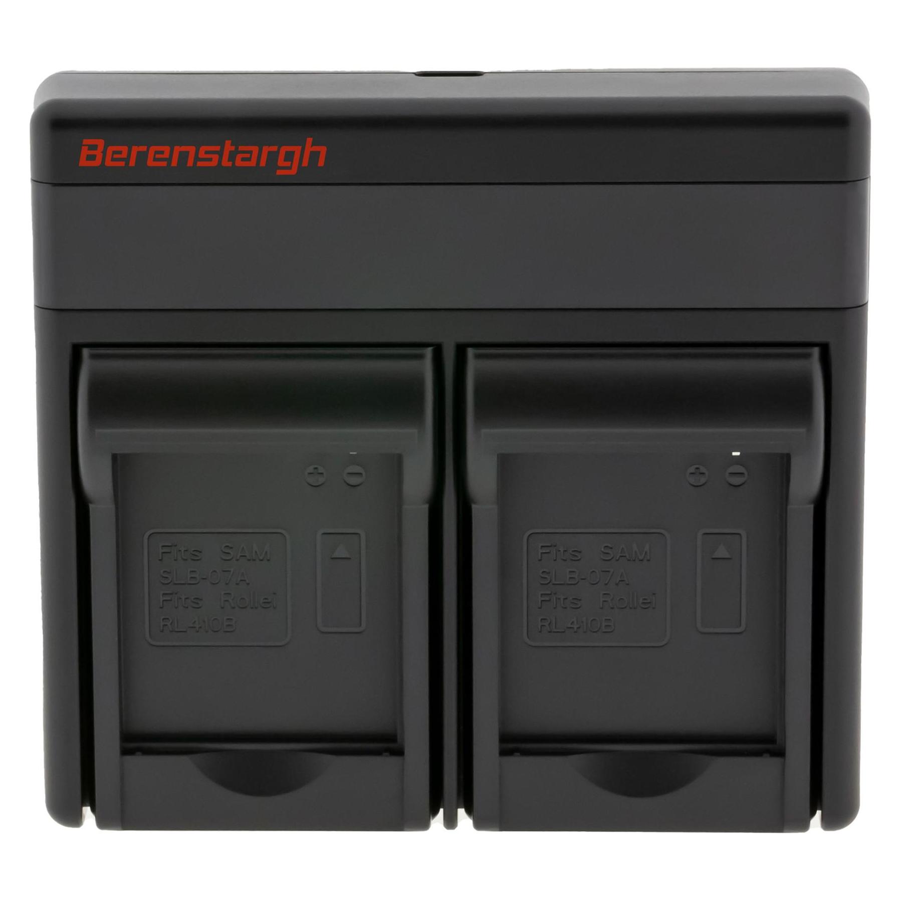 Berenstargh Dual PD Hyper Ladegerät f. Rollei RL410B USB-C in/out Powerbankfunktion (Kamera Akku Ladegerät) (61064091)