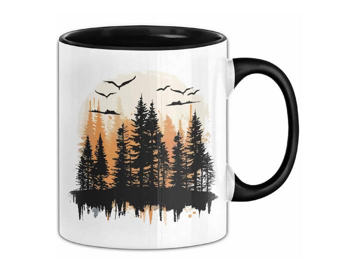 Trendation Tasse Wald Tasse Geschenk Wandern Geschenkidee Wanderlustige