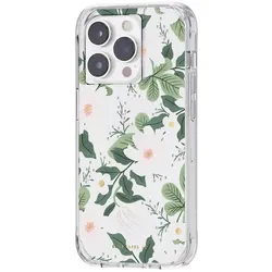 Case-Mate Rifle Paper Co Hulle (Apple iPhone 14 Pro), Smartphone Hülle, Grün, Transparent