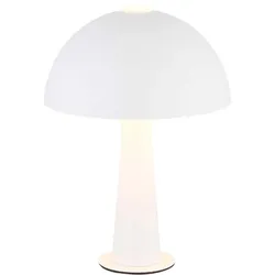 Tischleuchte Beistelllampe Leselampe Metall weiß matt Wippschalter H 28,5 cm