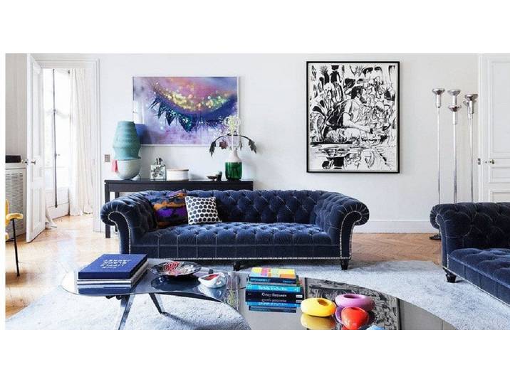 JVmoebel Chesterfield-Sofa Chesterfield Ecksofa in Leder und Textil, elegantes Design, Made in Europa