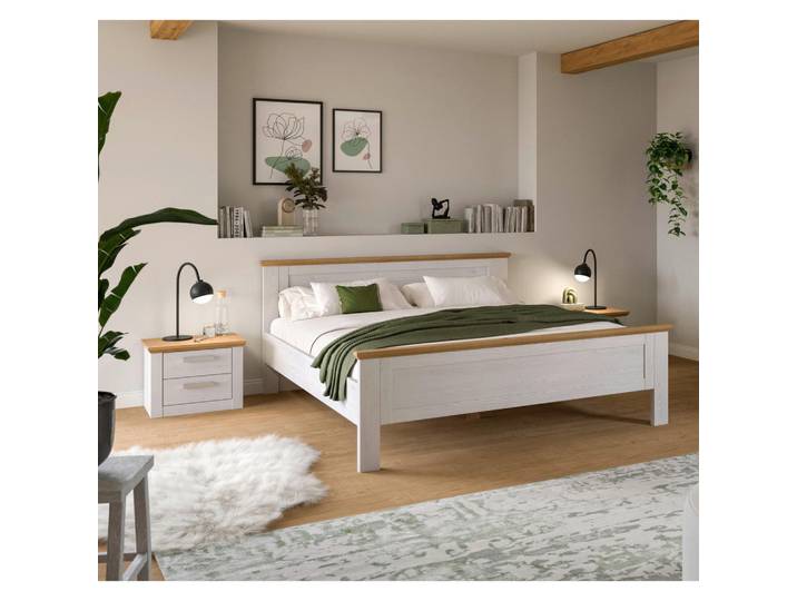 Livetastic Schlafzimmer, Lärche, Eiche Artisan, 3-teilig, Schlafzimmer, Schlafzimmer Komplett