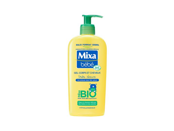 Mixa Bébé Gel Corps et Cheveux 2-en-1 Bio 300 ml