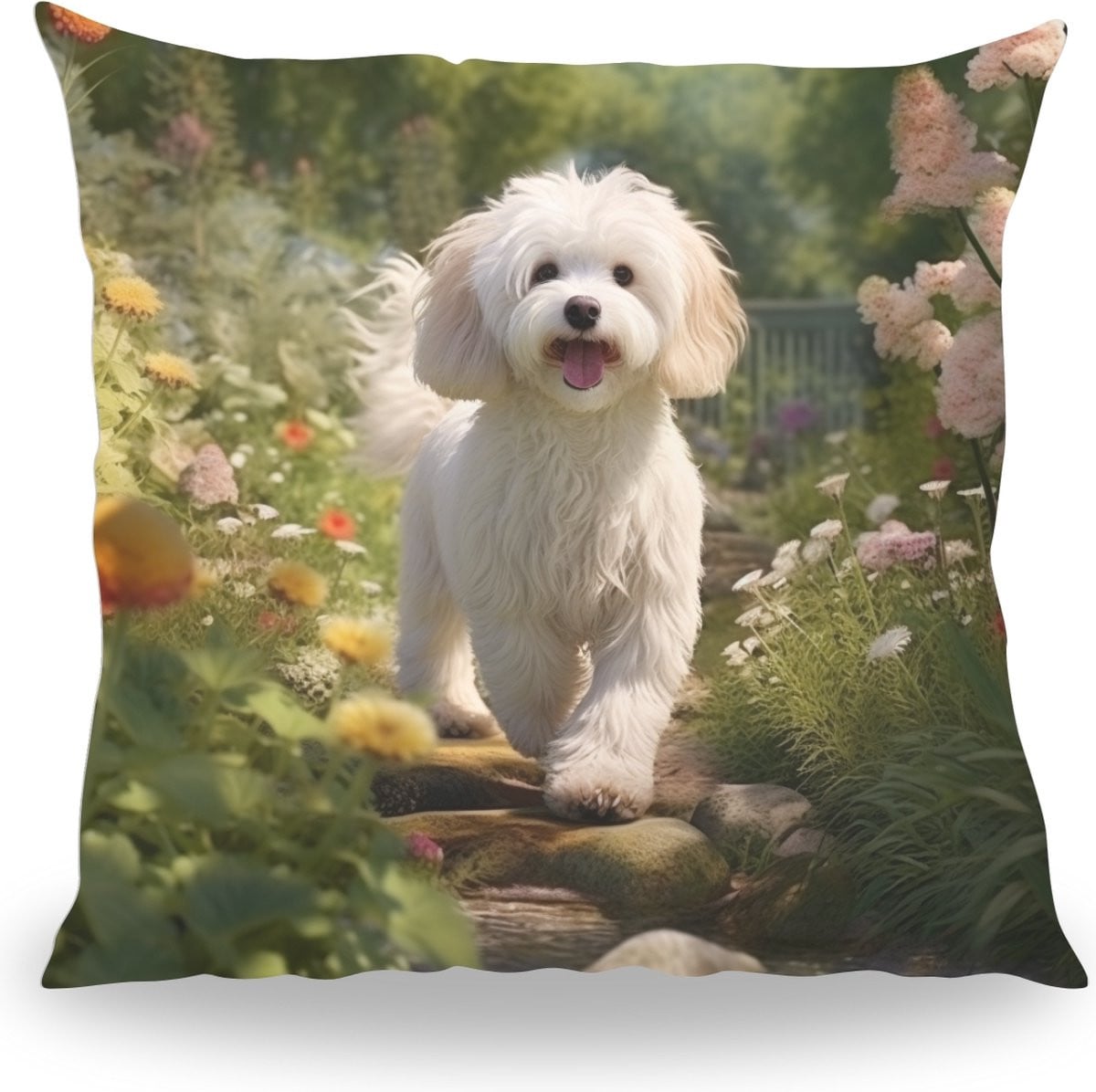 PillowBuddies Kussen met Huisdier Portret Maltipoo 1, 40 cm