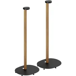 myWall HS48L (1 Paar), Lautsprecher Ständer + Wandmontage, Schwarz, Braun