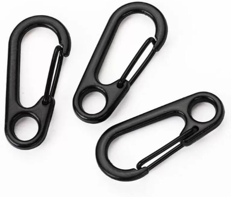 INF Pack de 3 mini-mousquetons porte-clés, petit mousqueton en duralumin