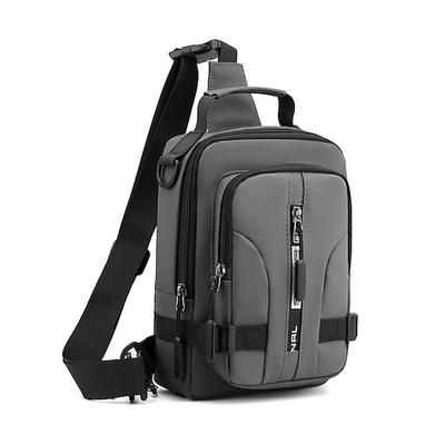 Anti-Diebstahl-Brusttasche für Herren, Umhängetaschen, Schule, Kurztrip, Messenger-Taschen, Herren-Nylon-Sling-Pack, USB-Aufladung, Umhängetasche, Geschenk für den Schulanfang