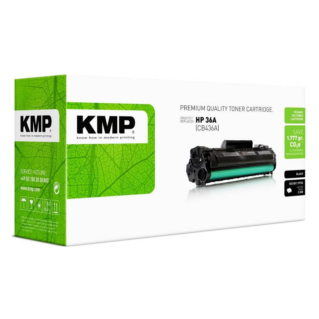 KMP H-T112 Toner kompatibel mit HP CB 436 A (BK) (1211,0000)