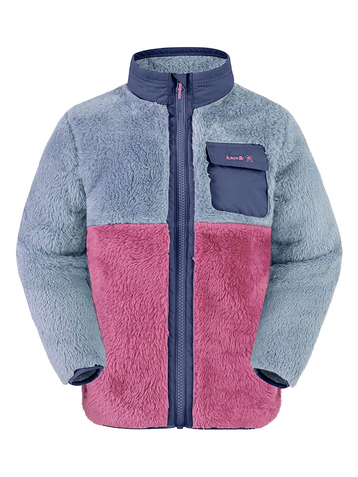 Kamik Teddy-Fleecejacke "Shep" in Blau/ Pink - 104