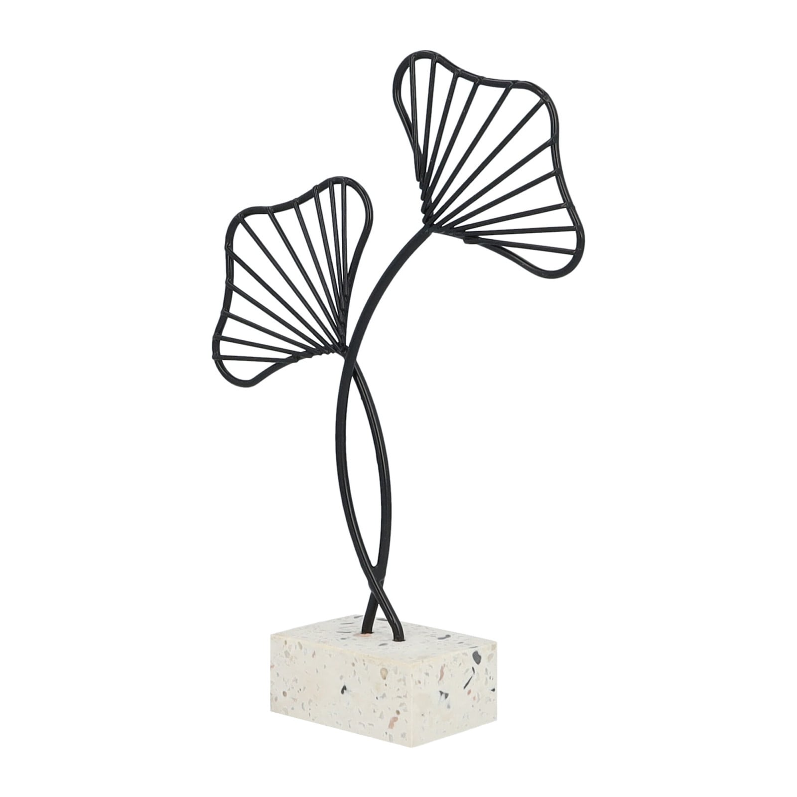 QUVIO Ginkgo blad decoratie - Zwart