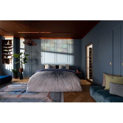 Bettwäsche KAYORI "Saku", blau, B/L: 135cm x 200cm, 1 Stk., 1 Stk., Mako-Satin, B/L: 80cm x 80cm, 2 Stk., Mako-Satin, Obermaterial: 100% Baumwolle, Bettwäsche, Bettwäsche, Hergestellt aus GOTS-zertifizierter Bio-Baumwolle