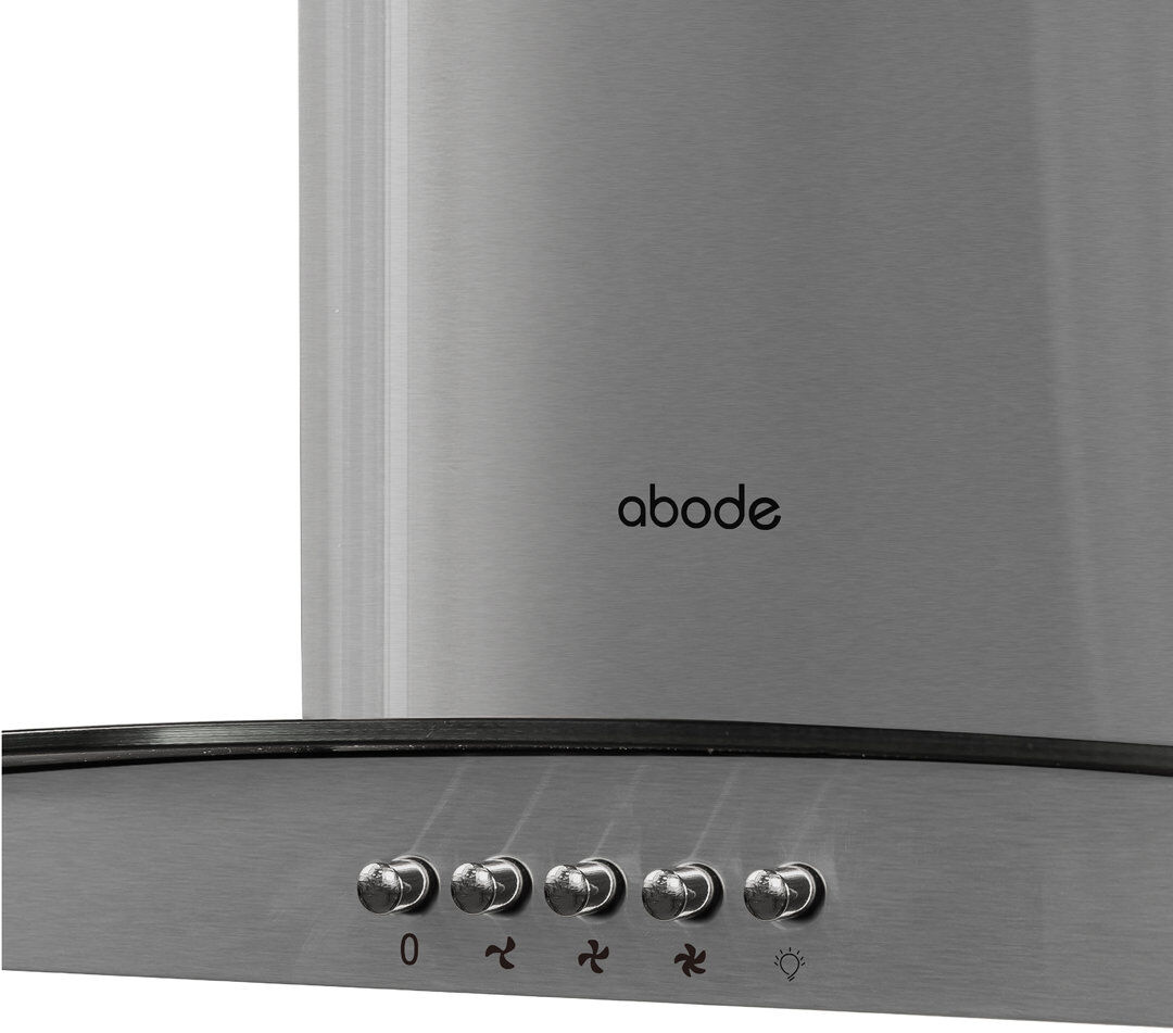 Abode Agch6031ss 60cm Curved Glass Cooker Hood - Stainless Steel Stainless Steel 44cm H X 59.5cm W X 40cm D