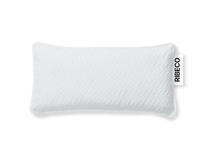 Nackenstützkissen RIBECO Luca Kissen 40x80 & 80x80 cm, 18 cm Höhe , weiss (weiß), B:40cm H:18cm L:80cm, Kissenbezug: 100% Polyester. Steppfüllung: 100% Polyester, Kopfkissen, Nackenstützkissen, mit kleinen Taschenfedern & mit über 1700 positiven Kundenbewertungen