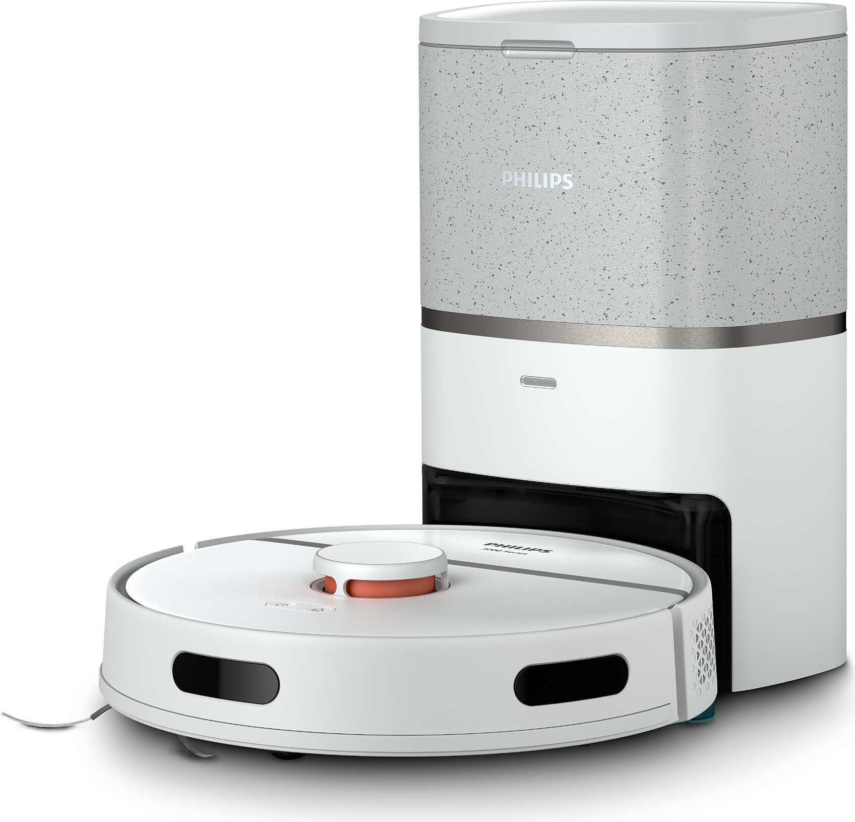 Philips HomeRun 3000 Serie Aqua Staubsaugerroboter mit Wischfunktion, bis zu 200 Min. Akku, 4 Modi, weiß (XU3110/02)