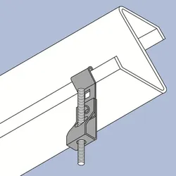 ABB RM055-AM10T Trägerklammer, fuer waagrechte Innenkante bis 3mm + Stangenbefest. mit M10 7TCA084030R1739
