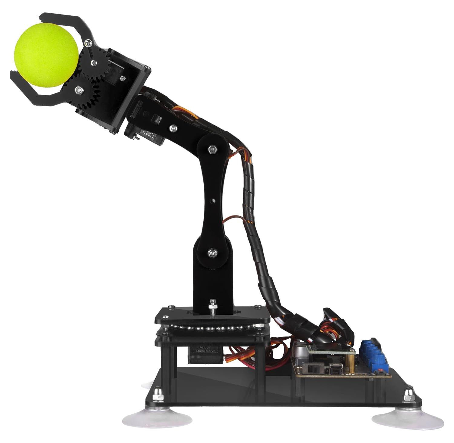 Selius 5-DOF Robot Arm Kit met OLED-display, programmeerbare DIY robotica set