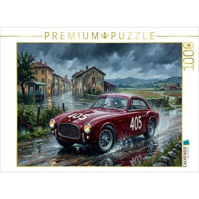 CALVENDO Puzzle 1951 gewann Luigi Villoresi trotz die Mille Miglia mit einem Ferrari 340 America Berlinetta Vignale. | 1000 Teile Lege-Größe 64x48cm