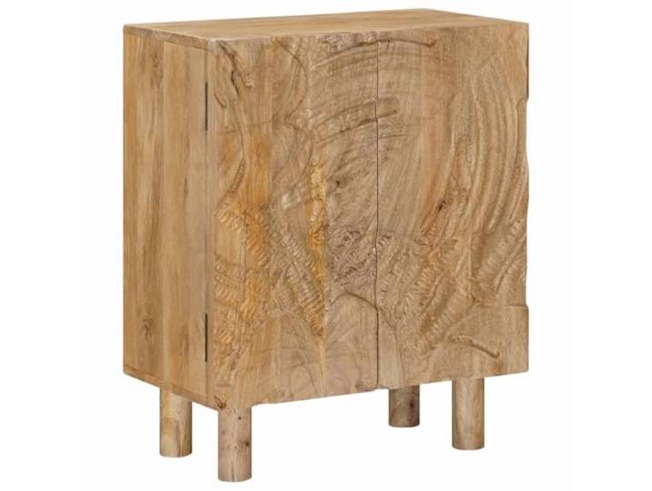 GHVBNMF Sideboard Massivholz Mango 53x30x65 cm Beistellschrank Kompakter Holzschrank mit 2 Türen für Wohnzimmer und Flur, bietet praktischen Stauraum für Geschirr und Dekoration.