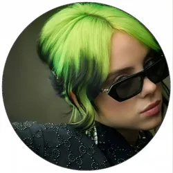 Essbares Papier „Billie Eilish“ – grüne Haare, 19,5 cm