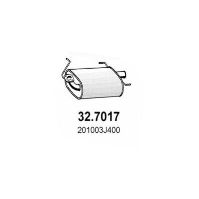 ASSO Endschalldämpfer 327017 für NISSAN