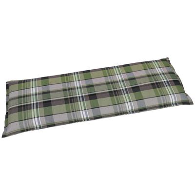 Bankauflage GO-DE "2-Sitzer", grau (grau, grün), B:115cm H:6cm T:48cm, Polyester, Polyurethan, Polsterauflagen, Bankauflage, 115x48 cm