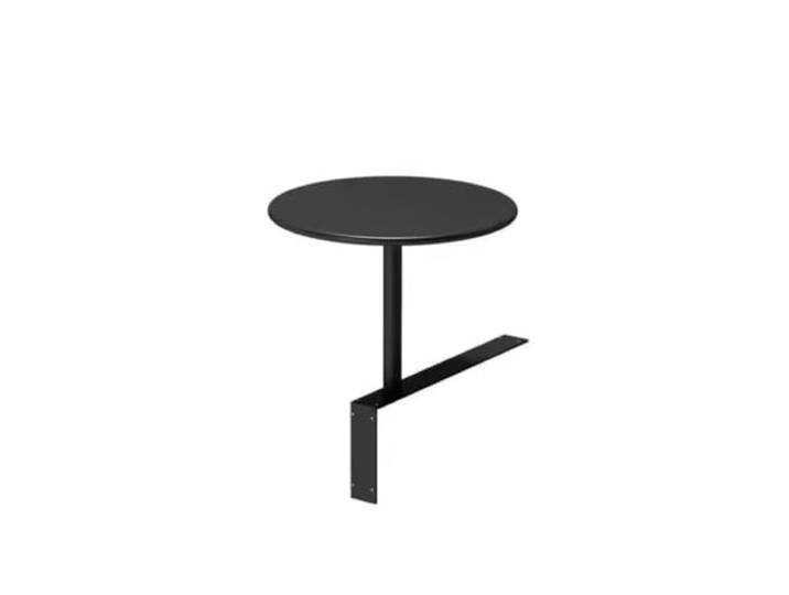Milchteeladen, Bäckerei, Kleines Café Mit Rundem Tisch Platzsparender Wandtisch(Black Iron 35x 35cm)
