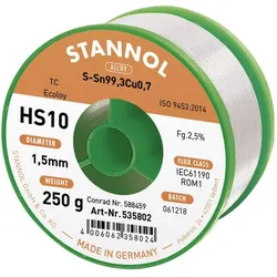 Stannol Bleifreier Lötdraht Sn99Cu0.7 (Lötzinn), Lötgerät Zubehör, Grau