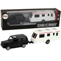 Jeep Black Caravan Fahrzeugset Metallelemente