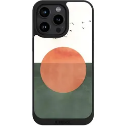 Nivocase Handyhülle für Apple iPhone 15 Pro Max Hülle NIVOpure Case Schwarz Sonnenschein Sonnenuntergang (Apple iPhone 15 Pro Max), Smartphone Hülle, Schwarz