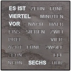 Filius 0401-4 Wortuhr Tisch- und Wanduhr Anthrazit 28 cm