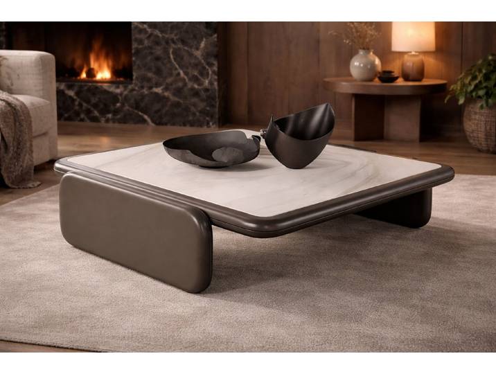JVmoebel Couchtisch Eleganter Brauner Couchtisch Minimalistischer Kaffeetisch Holztische, Made in Europa