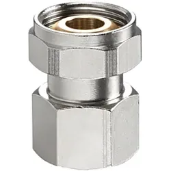Oventrop Verschraubung 1016304 G 3/4 ÜMxG 1/2 IG, Messing vernickelt