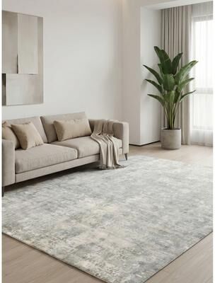 EXQUISITE RUGS Murano Hand-loomed Wool/Bamboo Silk Metallic Area Rug.