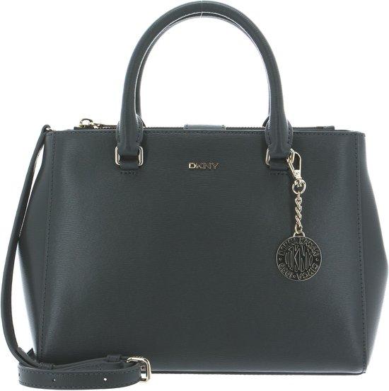 Dkny Bryant Crossbodytas Leder Tasche Charcoal inkl. abnehmbarem Schultergurt, Doppelschlaufe, Kordverschluss, 4 Fächer