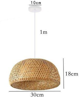 Uplift Picks Handwoven Bamboo Pendant Lamp Vintage Chinese Style Hanging Light 01