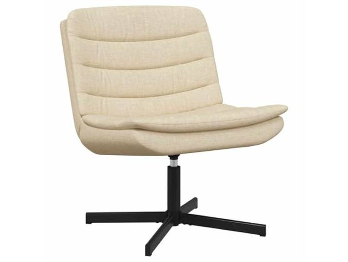 KFPOERTFGD Drehstuhl Creme, 360 Stuhl, Polyester-Bezug, Metall-Beine Pulverbeschichteter Rahmen, Ergonomische Sitzschale, Für Wohnzimmer