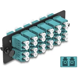 DELOCK LWL Adapter Panel LC Duplex OM4 12 Port aqua