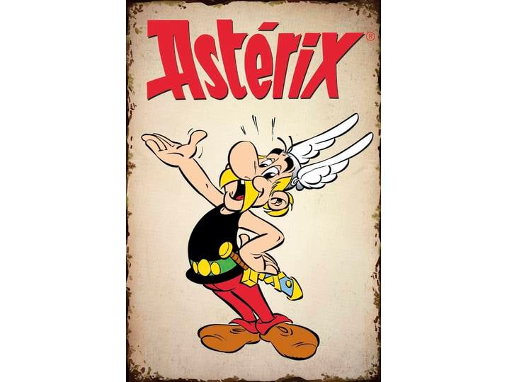 Metallbild LUCKYLINDE Asterix , bunt (farbe bild(er): bunt), B:20cm H:30cm T:0,2cm, Stahl, Bilder, Metallbild, Stahlschild 20x30 cm Wanddeko Bild zum Film Kampf der Häuptlinge