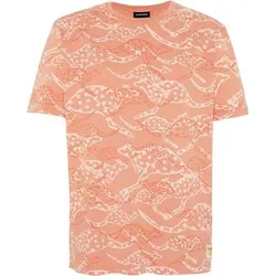 CHIEMSEE T-Shirt mit Allover Känguru Print, Größe M in Orange 161442