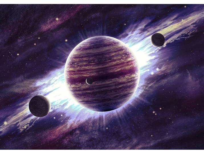 Fototapete PAPERMOON Planeten , bunt, B:4,5m L:2,8m, Vlies, Tapeten, Fototapete