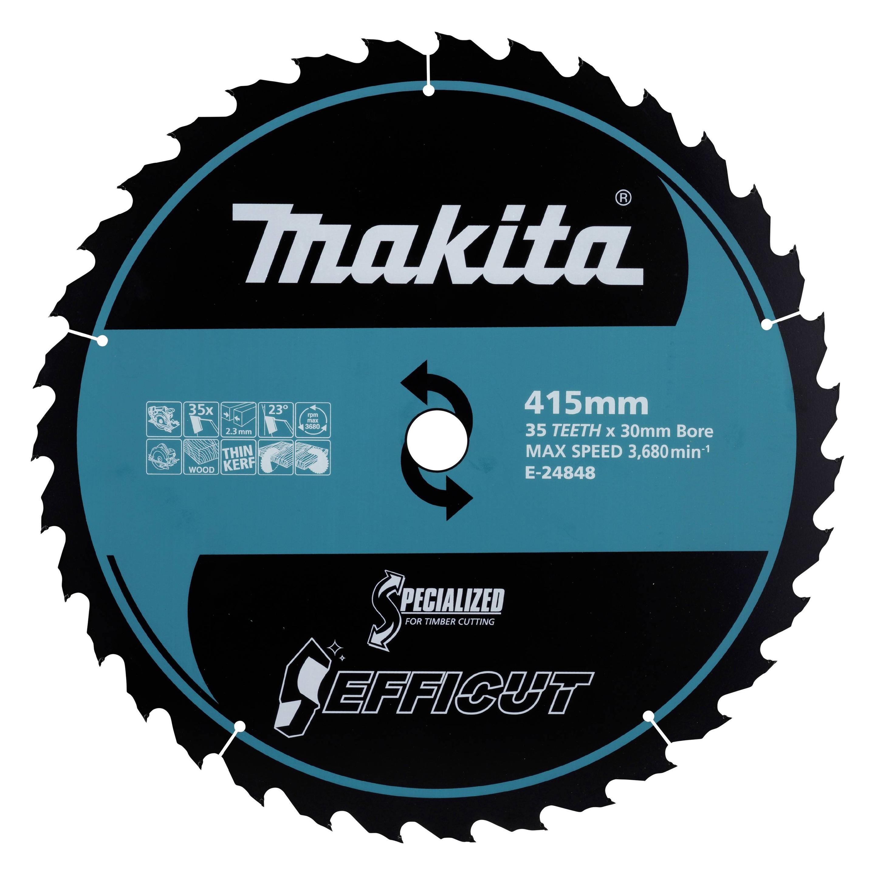 Makita Zubehör E-24848 Kreissägeblatt Holz Efficut 415x30x2,3 35T 23g (E-24848)