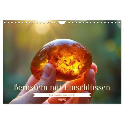 Bernstein mit Einschlüssen (Wandkalender 2026 DIN A4 quer), CALVENDO Monatskalender