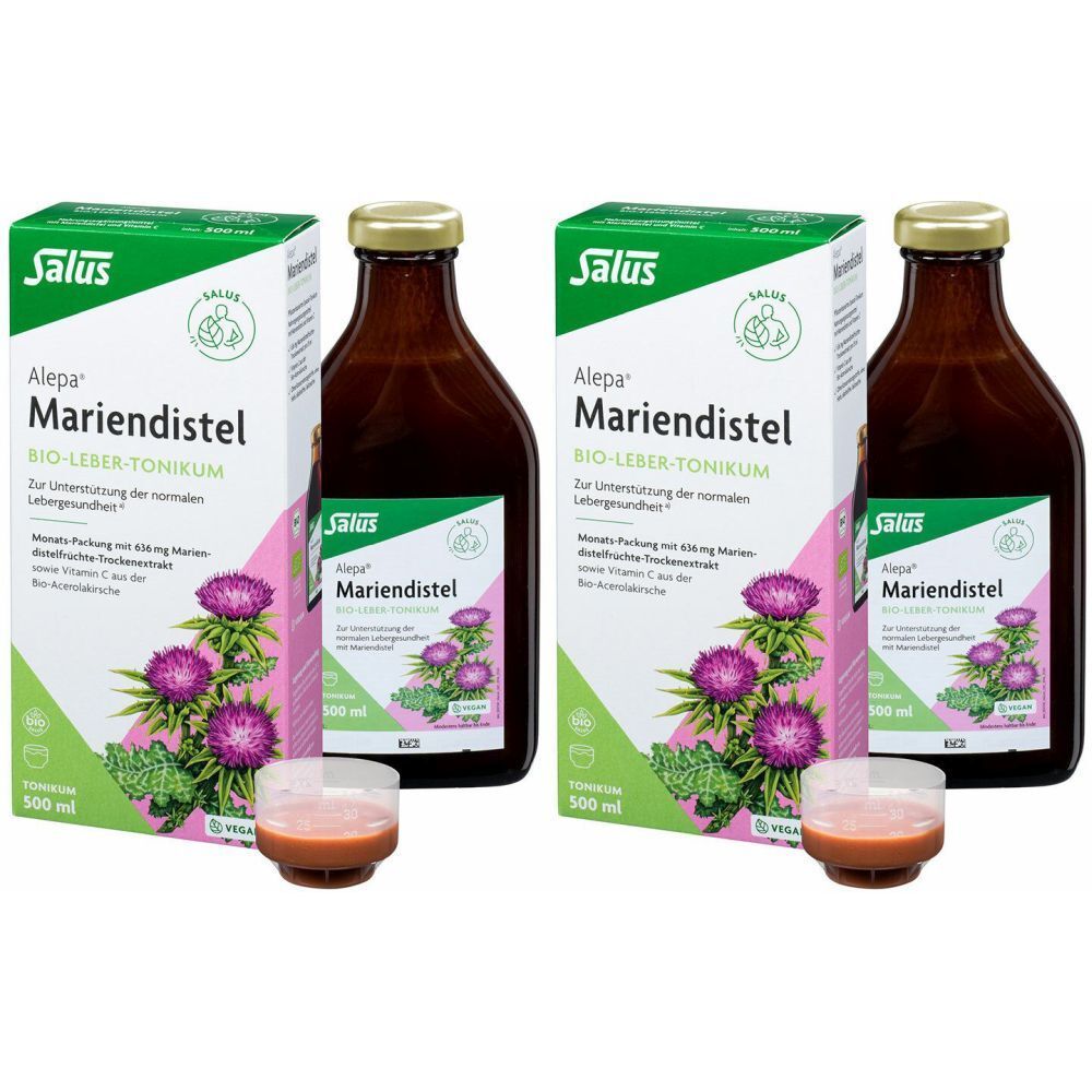 Salus Alepa Mariendistel Bio-Leber-Tonikum Doppelpack 2x500 ml Tonikum