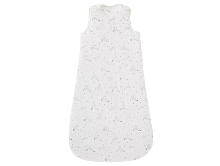 Verstellbarer Babyschlafsack (0-18 Monate), Bio-Baumwolle mit Tiermotiven, TOG 3