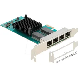 DELOCK 88504 - Netzwerkkarte, PCI Express, Gigabit Ethernet, 4x RJ45